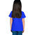 Haoser Girls Royal Blue cotton Black Print On Front Regular Fit T-Shirt