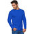 Haoser Men's Round Neck Black and Royal Blue Cotton Full Sleeves Solid T-Shirt - Pack of 2