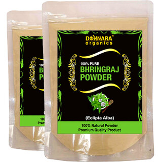 Donnara Organics 100% Natural Bhringraj Powder Combo pack of 2 of 150 gms(300 gms) Donnara Organics 100% Natural Bhringraj Powder Combo pack of 2 of 150 gms(300 gms)