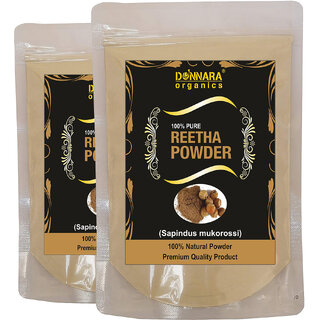                       Donnara Organics100% Natural Reetha Powder Combo pack of 2 of 150 gms(300 gms)                                              
