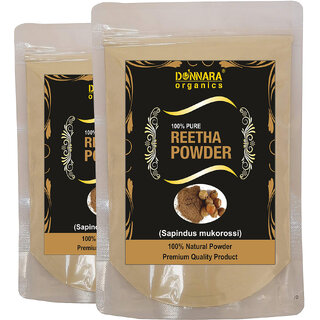 Donnara Organics100% Natural Reetha Powder Combo pack of 2 of 150 gms(300 gms) Donnara Organics100% Natural Reetha Powder Combo pack of 2 of 150 gms(300 gms)