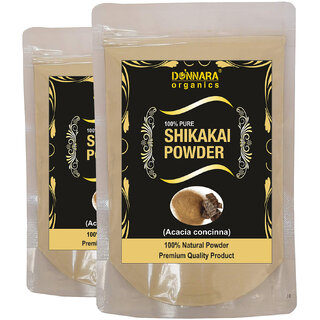                       Donnara Organics 100% Natural Shikakai Powder Combo pack of 2 of 150 gms(300 gms)                                              