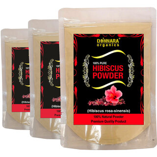Donnara Organics 100% Natural Hibiscus Powder Combo pack of 3 of 150 gms(450 gms) Donnara Organics 100% Natural Hibiscus Powder Combo pack of 3 of 150 gms(450 gms)
