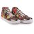 Fausto Women's Canvas Flowers Print Ankle Sneakers