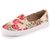 Fausto Women's Canvas Flowers Print Slip On Loafers