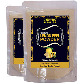                       Donnara Organics 100% Natural Lemon Peel Powder Combo pack of 2 pouches of 150 gms(300 gms)                                              