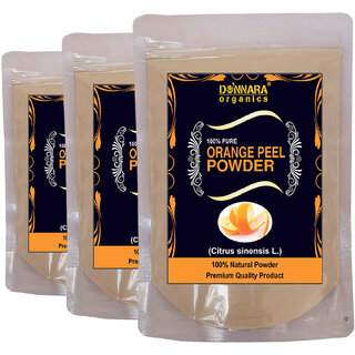 Donnara Organics 100% Natural Orange Peel Powder Combo pack of 3 pouches of 150 gms(450 gms) Donnara Organics 100% Natural Orange Peel Powder Combo pack of 3 pouches of 150 gms(450 gms)