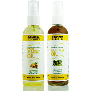                       Donnara Organics 100% Pure Neem oil and Flaxseed oil Combo of 2 Bottles of 100 ml(200 ml)                                              