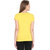 Haoser Girl Bite Back Graphic Golden Printed Half Sleeve Round Neck 100% Yellow T-Shirt For Women's