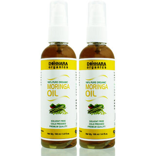 Donnara Organics Premium Moringa oil- 100% Pure & Natural Combo pack of 2 bottles of 100 ml(200 ml) Donnara Organics Premium Moringa oil- 100% Pure & Natural Combo pack of 2 bottles of 100 ml(200 ml)