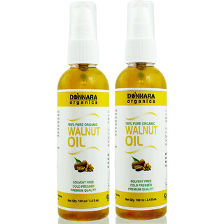Donnara Organics Premium Walnut oil- 100% Pure & Natural Combo pack of 2 bottles of 100 ml(200 ml) Donnara Organics Premium Walnut oil- 100% Pure & Natural Combo pack of 2 bottles of 100 ml(200 ml)