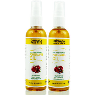                       Donnara Organics Premium Pomegranate oil- 100% Pure & Natural Combo pack of 2 bottles of 100 ml(200 ml)                                              