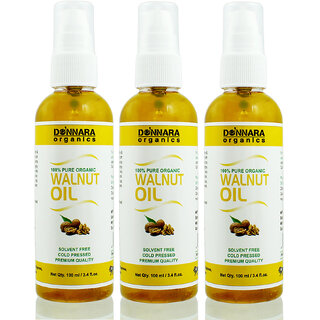 Donnara Organics Premium Walnut Oil- 100 Pure Natural Combo Pack Of 3 Bott Donnara Organics Premium Walnut Oil- 100 Pure Natural Combo Pack Of 3 Bott