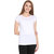 Haoser Women's Solid White Cotton Cap Sleeve T-Shirt
