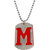 Letter M Alphabet Locket With Chain Stainless Steel, Metal Pendant Set