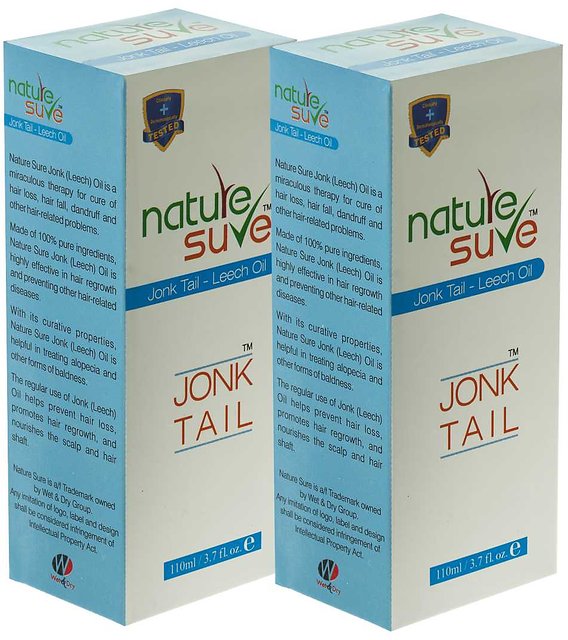 Buy Nature Sure Jonk Tail (Leech Oil) for Hair Fall, Hair Loss in Men Women  - 2 Packs (2x110ml) Online - Get 31% Off