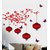 Decor Villa RED TREE Wall Sticker for Living Room (PVC Vinyl , Size- 91 cm x 81 cm)