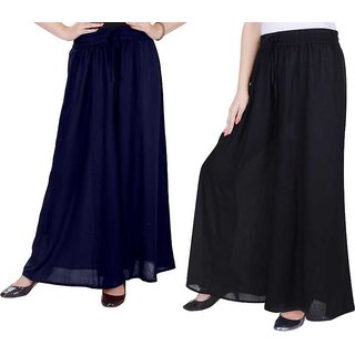                       Womens blue and black  palazzo pant or Trousers                                              
