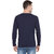 Cliths Tshirts For Men Full Sleeves, Navy Blue Round Neck Full Sleeve Tshirts For Men