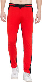 Cliths Solid Black & Red Lower For Men Casual Stylish/Gym Trackpants For Mens