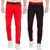 Cliths Red and Black Jogger Pants for Men, Lowers For Men- Pack of 2