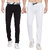 Cliths Stylish Joggers For Men/ Casual Trackpant For Men -Pack Of 2 (Black, White)