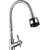 Single Lever Swan Neck Chrome Finish Basin/Kitchen Brass Pillar Tap with 360 Rotating Swivel Spout Water Saving