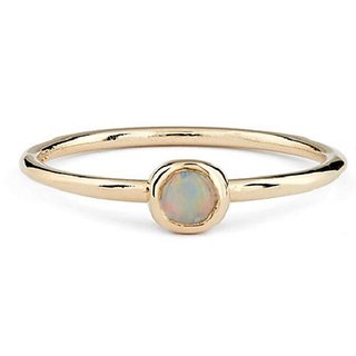                       Natural Opal Stone Ring Unheated  Untreated Stone Opal Gold Plated  Ring By CEYLONMINE                                              