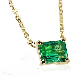                       Astrological Stone Emerald/Panna  pendant Gold PlatedPendant Panna  stone 7.25 Ratti Stone Pendant For Unisex By Ceylonmine                                              
