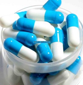 Empty Gelatin Capsules Size 0 Sky blue / White