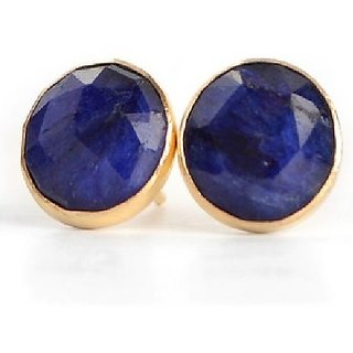                       CEYLONMINE- Original Blue Sapphire/Neelam Stud Earring For Women & Girls                                              