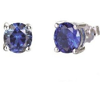 Blue Sapphire Silver Earring Unheated & Natural Stone Neelam earring By CEYLONMINE Blue Sapphire Silver Earring Unheated & Natural Stone Neelam earring By CEYLONMINE