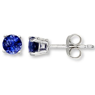 Original Blue Sapphire Earring Precious Stone Neelam silver Plated Stud Earring By CEYLONMINE Original Blue Sapphire Earring Precious Stone Neelam silver Plated Stud Earring By CEYLONMINE
