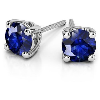 CEYLONMINE- Original Blue Sapphire/Neelam Stud Earrings For Women & Girls CEYLONMINE- Original Blue Sapphire/Neelam Stud Earrings For Women & Girls