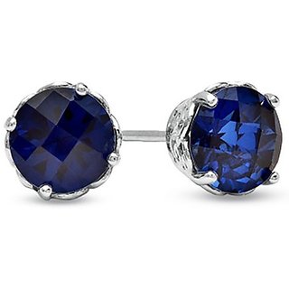 Blue Sapphire Earrings For Women Lab Certified Stone Neelam Stud Earring BY CEYLONMINE Blue Sapphire Earrings For Women Lab Certified Stone Neelam Stud Earring BY CEYLONMINE