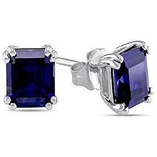                       Original Blue sapphire/neelam earrings with certificate by CEYLONMINE                                              