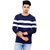 Faricon Men's Cotton Full Sleeves Round Neck Casual T-Shirt (Blue)