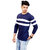 Faricon Men's Cotton Full Sleeves Round Neck Casual T-Shirt (Blue)