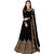 Saadhvi Black Faux Georgette Embroidered Semi Stitched Gown