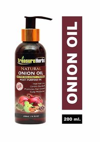 Treasure Herbs Onion Hair Oil 200 ML with 14 Essential Oils For Hair Regrowth Hair Oil  (200 ml)