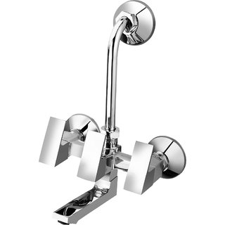 Buy Wall Mixer 2 in 1 Brass Chrome Plated/Bathroom Wall Mixer Tap/Wall