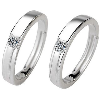                       NATURAL Diamond Couple ring CERTIFIED  original american diamond ring sterling silver ring by CEYLONMINE                                              
