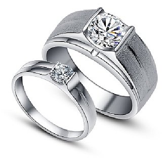                       Couple diamond ring lab certified  original american diamond stone ring for men  women by CEYLONMINE                                              