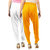 Women's Cotton Viscose Lycra Dhoti Patiyala Salwar Harem Bottoms Pants  Mango Yellow White Combo Pack of 2
