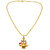 Men Style  Lord Shiv Ji Mahadev Bholenath Shiv Ling Trishula Locket With Chain Gold-plated Cubic Zirconia Brass Pendant