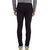 Cliths Men's Black Mid Waist Rise Printed Trackpant
