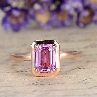                       Natural Stone Pink sapphire 5.25 Ratti Ring Original  Effective Stone Pink sapphire gold Plated Ring By CEYLONMINE                                              