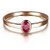 Original & Natural Stone Pink sapphire gold Plated Ring  For Unisex By CEYLONMINE