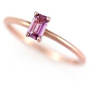                       4.25 Carat Natural Stone Pink sapphire gold Plated Ring For Astrological Purpose By CEYLONMINE                                              