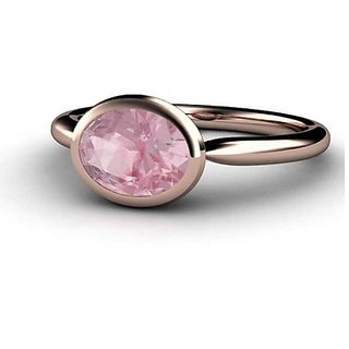                       Original & Natural Stone Pink sapphire 6.25 Ratti  gold Plated Ring  For Unisex By CEYLONMINE                                              